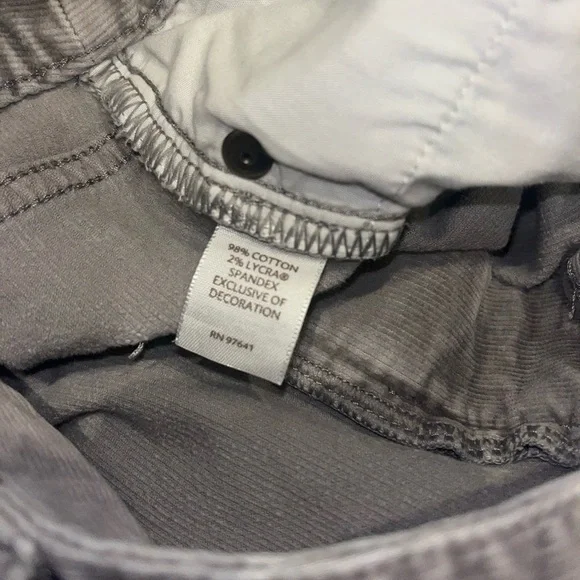 J Jill Womens Corduroy Jeans Gray slim leg stretch size 14 - Picture 5 of 10
